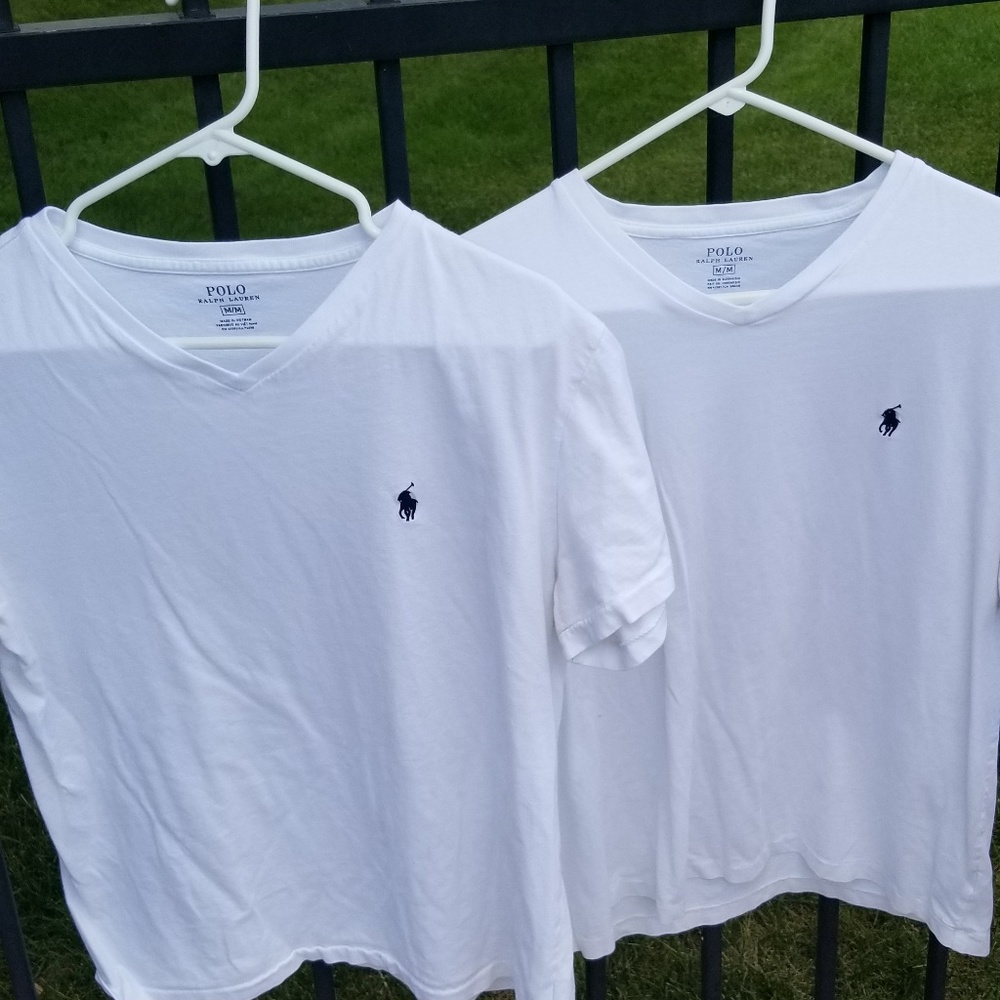 2 Polo by Ralph Lauren Mens White tshirts